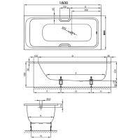 Стальная ванна Bette Select 180x80 3413-000 с шумоизоляцией — фото 8, Ванны