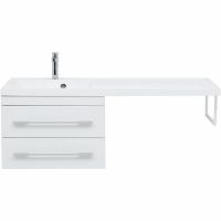 Тумба с раковиной Aquanet Нота 120 L 240160 подвесная Белая — фото 1, Тумбы с раковиной