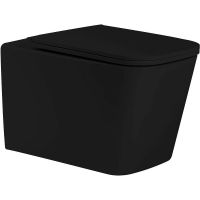 Комплект унитаза с инсталляцией SantiLine SL-5027MB+SL-04 с сиденьем Микролифт и Черной матовой клавишей смыва — фото 3, Комплекты унитаз + инсталляция