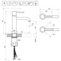 Товар: Смеситель для раковины Ravak Espirit ES 012.60RGB X070347 Розовое золото - фото 4 Смеситель для раковины Ravak Espirit ES 012.60RGB X070347 Розовое золото — фото 4, Смесители