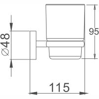 Стакан для зубных щеток Haiba Хром арт-HB1706 — фото 2, Стаканы для зубных щеток