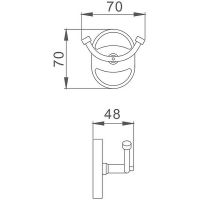 Двойной крючок Haiba HB1905-2 Хром — фото 2, Крючки для полотенец