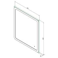 Зеркало Aquanet Ирис 70 326444 с подсветкой с сенсорным выключателем и подогревом — фото 5, Мебель для ванной