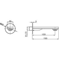 Излив для смесителя Vincea VSWS-11CH Хром — фото 2, Комплектующие для душевого оборудования