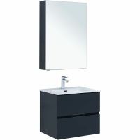 Комплект мебели для ванной Aquanet Алвита New 60 274219 подвесной Антрацит — фото 1, Комплекты мебели для ванной