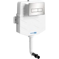 Смывной бачок WasserKRAFT Aller 10TLT.031.ME.BN03 для унитаза с клавишей смыва Никель — фото 1, Смывные бачки скрытого монтажа