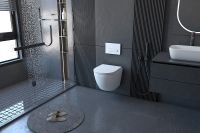 Комплект унитаза с инсталляцией Abber Bequem AC1100-AC0105-AC0120 с сиденьем Микролифт и клавишей смыва Хром — фото 11, Комплекты унитаз + инсталляция