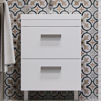 Тумба под раковину Velvex Orlando 60 tn.ORL.CLA.60.2Y Белая матовая — фото 1, Тумбы под раковину