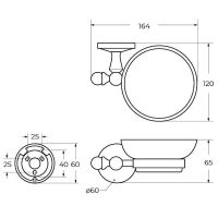 Мыльница Art&Max Antic Crystal AM-E-2699ASJ-Do Золото — фото 3, Мыльницы