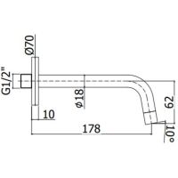 Товар: Излив для смесителя Paffoni Light ZBOC045ST Сталь - фото 2 Излив для смесителя Paffoni Light ZBOC045ST Сталь — фото 2, Комплектующие для душевого оборудования