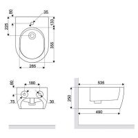 Биде Excellent Doto CEEX.1506.537.WH подвесное Белый глянец — фото 6, Биде