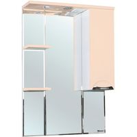 Зеркало со шкафом Bellezza Альфа 75 R 4618812001076 с подсветкой Белое Бежевое — фото 1, Зеркальные шкафы в ванную