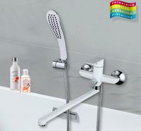 Смеситель для ванны Gappo G48 универсальный Белый Хром арт-G2248 — фото 2, Смеситель для ванны