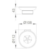Мыльница Nofer Santorini Хром арт-16340.B — фото 2, Мыльницы