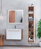 Шкаф пенал Vigo Grani 30 pnp.GRI.30 поворотный Дуб сонома — фото 6, Пеналы для ванной комнаты