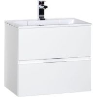 Тумба с раковиной Aquanet Алвита 60 213095 подвесная Белый глянец — фото 1, Мебель для ванной