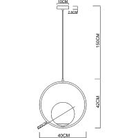 Подвесной светильник Artelamp Matisse Белый Античная бронза арт-A7742SP-1AB — фото 4, Подвесные светильники