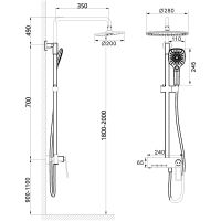 Товар: Душевая система Black&White Universe UK9900MG 9900MG Gun Metal - фото 11 Душевая система Black&White Universe UK9900MG 9900MG Gun Metal — фото 11, Душевое оборудование. Душевая программа