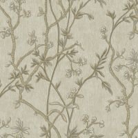 Обои Roberto Borzagi Queen I 90100-2 Винил на флизелине (1,06*10,05) Бежевый, Листья — фото 1, Обои для стен