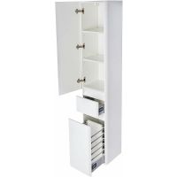 Товар: Шкаф пенал Style Line Атлантика 35 L Люкс Plus СС-00002257 с бельевой корзиной Белый матовый антискрейтч - фото 2 Шкаф пенал Style Line Атлантика 35 L Люкс Plus СС-00002257 с бельевой корзиной Белый матовый антискрейтч — фото 2, Мебель для ванной