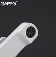 Смеситель для раковины Gappo G02-8 G1002-8 Белый Хром — фото 2, Смесители для раковины