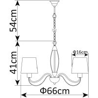 Товар: Люстра Artelamp Orlean A9310LM-5WG Белая с золотом - фото 5 Люстра Artelamp Orlean A9310LM-5WG Белая с золотом — фото 5, Люстры