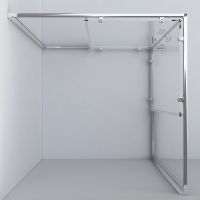 Душевой уголок Vincea Garda VSS-1G900CL 90x90 профиль Хром стекло прозрачное — фото 3, Квадратные душевые уголки