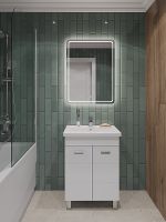 Товар: Тумба с раковиной Orange Таис 60 Ta-60TUW+RA напольная Белый глянец - фото 4 Тумба с раковиной Orange Таис 60 Ta-60TUW+RA напольная Белый глянец — фото 4, Мебель для ванной