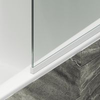 Товар: Шторка на ванну Maybah Glass MGV-144-1у 640x1400 в узком профиле Белый стекло прозрачное - фото 6 Шторка на ванну Maybah Glass MGV-144-1у 640x1400 в узком профиле Белый стекло прозрачное — фото 6, Неподвижные шторки для ванной