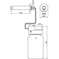 Диспенсер для жидкого мыла Nofer 03313.B Хром — фото 2, Диспенсеры для жидкого мыла