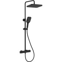 Душевая система beWash BV1TMSS6121 с термостатом Черная матовая — фото 1, Душевое оборудование. Душевая программа