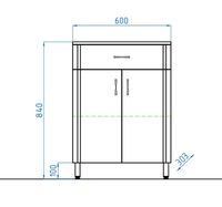 Комод Style Line Эко Стандарт ТН 60 с бельевой корзиной Белый глянец арт-ЛС-00000229 — фото 5, Комоды и тумбы для ванной комнаты