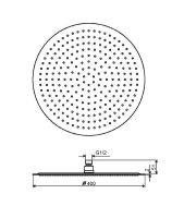 Верхний душ Excellent Actima 40 AREX.3040CR Хром — фото 6, Душевое оборудование. Душевая программа