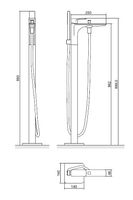 Смеситель для ванны Excellent Keria AREX.2055BL Черный — фото 5, Смесители