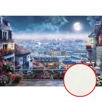 Фреска Ortograf Париж 6582 Фактура флок FLK Флизелин (4*2,7) Синий/Разноцветный, Город — фото 1, Фрески