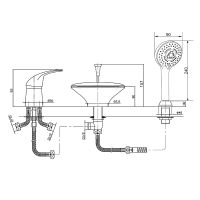 Товар: Смеситель на борт ванны Orange Iris M41-333ni Никель - фото 13 Смеситель на борт ванны Orange Iris M41-333ni Никель — фото 13, Смесители