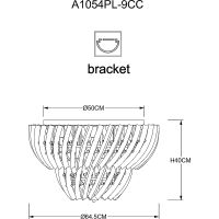 Люстра Artelamp Ella A1054PL-9CC Прозрачная Хром — фото 6, Люстры