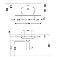Товар: Раковина Duravit D-Code 100 03421000002 Белая - фото 2 Раковина Duravit D-Code 100 03421000002 Белая — фото 2, Раковины подвесные