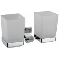 Стакан для зубных щеток Gappo G0708 двойной Хром — фото 1, Стаканы для зубных щеток