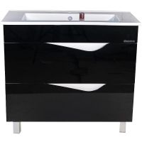 Тумба под раковину Bellezza Эйфория 105 4639118660040 Черная — фото 1, Тумбы под раковину