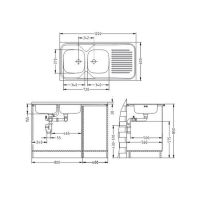 Товар: Кухонная мойка Alveus Classic 100 NAT-60 1200x600 R 1009085 Натуральная сталь - фото 4 Кухонная мойка Alveus Classic 100 NAT-60 1200x600 R 1009085 Натуральная сталь — фото 4, Кухонные мойки