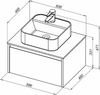 Тумба с раковиной STWORKI Карлстад 60 425083 подвесная Дуб рустикальный — фото 10, Тумбы с раковиной