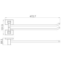 Товар: Полотенцедержатель Gappo G0712 поворотный Хром - фото 2 Полотенцедержатель Gappo G0712 поворотный Хром — фото 2, Полотенцедержатели