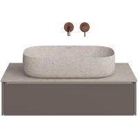 Тумба под раковину Kerama Marazzi Magica 90 MA.90.1\EGR.M подвесная Вечерний серый матовый — фото 1, Тумбы под раковину