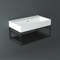 Консоль под раковину Simas Agile 80 AGSS81 Черная матовая — фото 1, Консоли для раковины