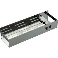 Металлическая полка Boheme Q 10965-SGM Оружейная сталь глянцевая — фото 1, Полки для ванной и душа