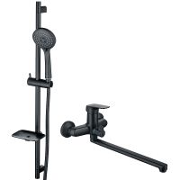 Смеситель для ванны Aquatek Вега AQ1033MB универсальный Черный матовый — фото 1, Смесители