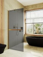 Товар: Душевая перегородка Maybah Glass MGD-735-3ш 890x1950 в широком профиле Золото стекло графитовое - фото 2 Душевая перегородка Maybah Glass MGD-735-3ш 890x1950 в широком профиле Золото стекло графитовое — фото 2, Душевые перегородки