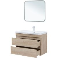 Тумба под раковину Aquanet Нота New 90 334199 подвесная Дуб светлый — фото 8, Тумбы под раковину