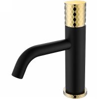 Смеситель для раковины Boheme Stick 121-BG Черный Золото — фото 1, Смесители